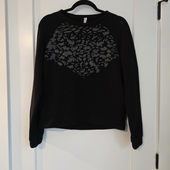 Lululemon Snapshot Crew Reflective Crewneck‎ Sweatshirt Black Leopard Pockets  6 - Picture 2 of 11